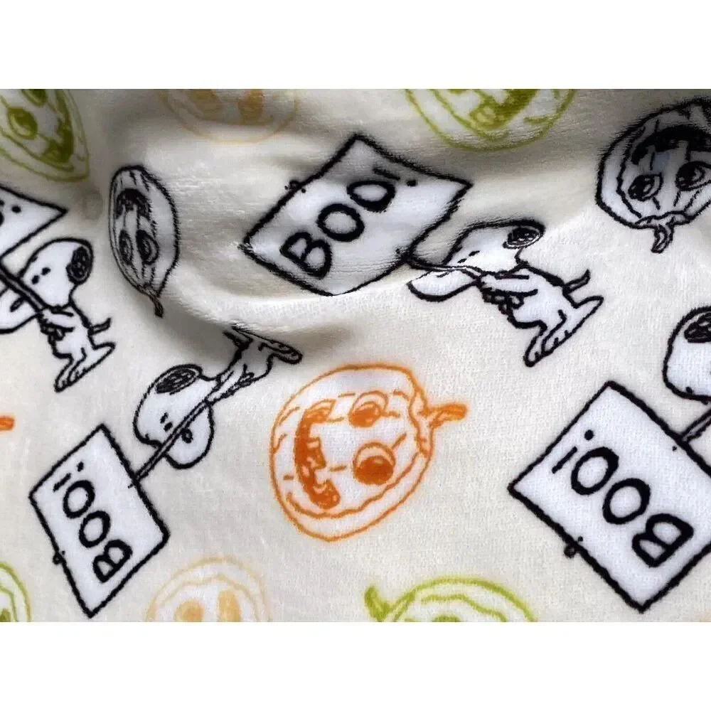 PEANUTS SNOOPY Halloween Dog Cozy Pet BED Super Soft Jack O Lantern BOO 39 X 26”